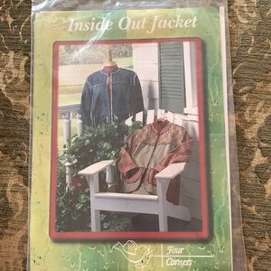 SEWING PATTERN INSIDE-OUT JACKET FOUR CORNERS SZ SM-XL FC2201 FACTORY FOLD UNCUT